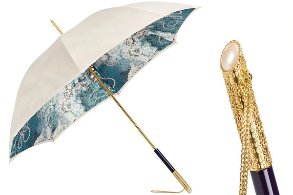 Vintage Pearled Umbrella Double Cloth