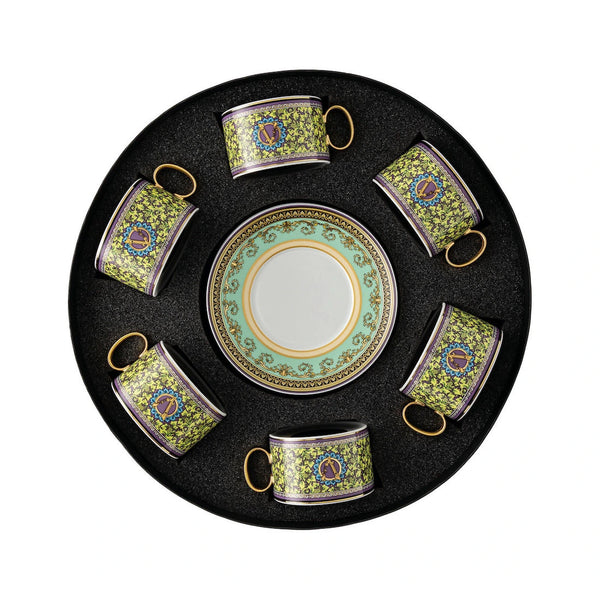 Barocco Mosaic Set with 6 tea cups & saucers