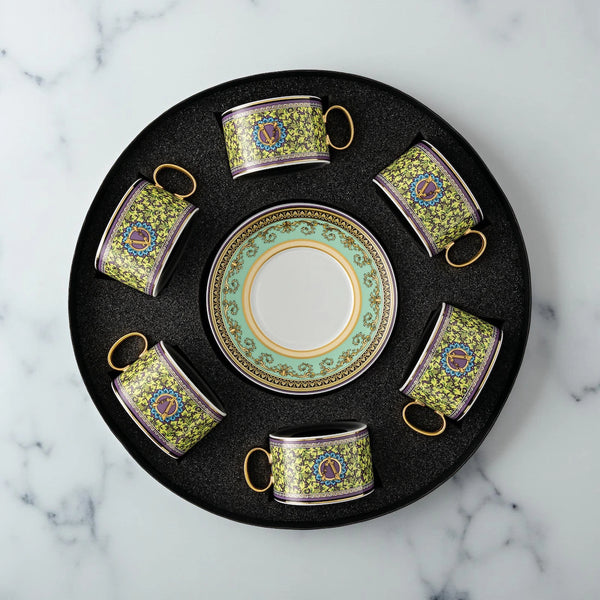 Barocco Mosaic Set with 6 tea cups & saucers