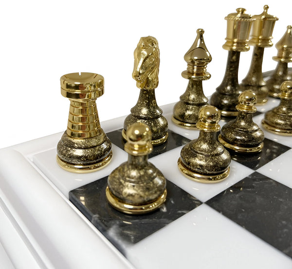 Persian Set Fantasy Version +  Wooden Chessboard Marble Top Drawer White Version