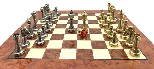 Staunton Set + Briar precious wood chessboard