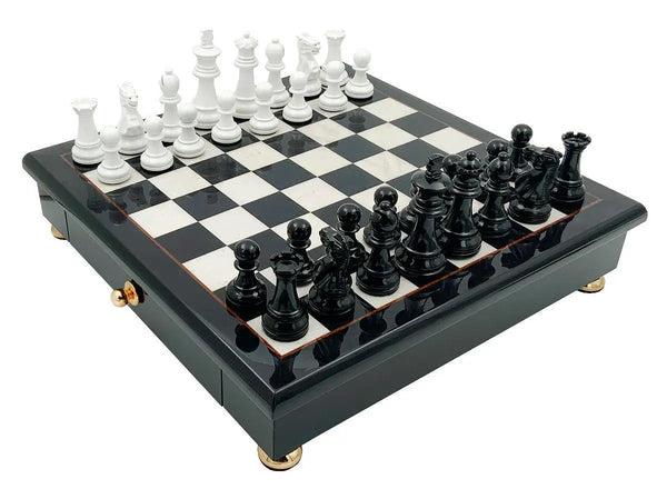 Station Set White Black Version + Glossy Finish Black Wood