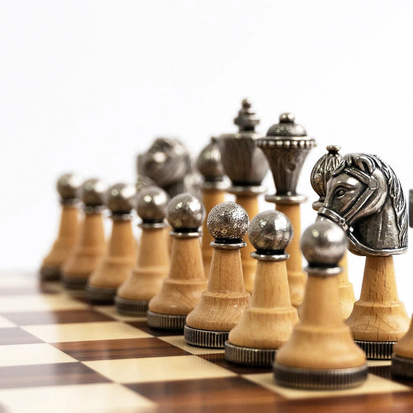 Classic Set +  Rosewood Wooden Chessboard with Drawer