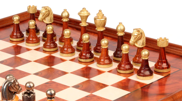 Classic Staunton Set + Elm Briar Wood Chessboard