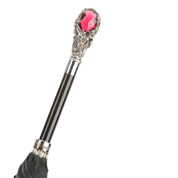 Umbrella with Luxury Red Gem Handle