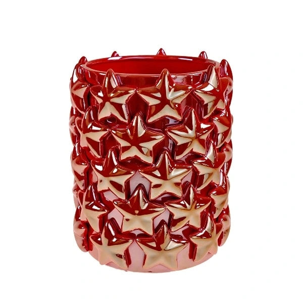 Vase Stars Red