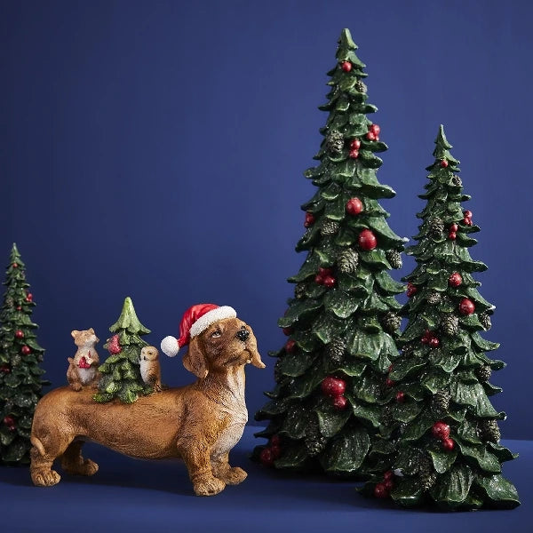 Dachshund with tree