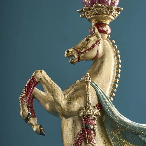 Candle Holder Circus Horse Gold