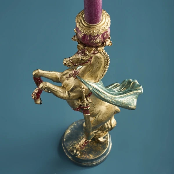 Candle Holder Circus Horse Gold