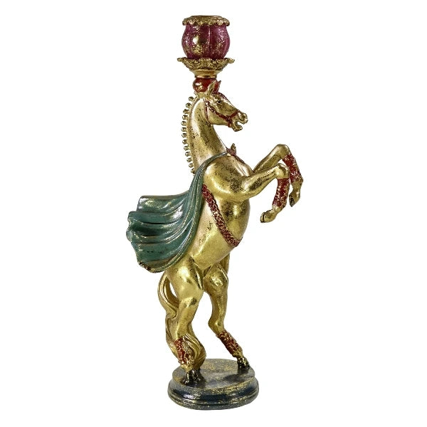 Candle Holder Circus Horse Gold