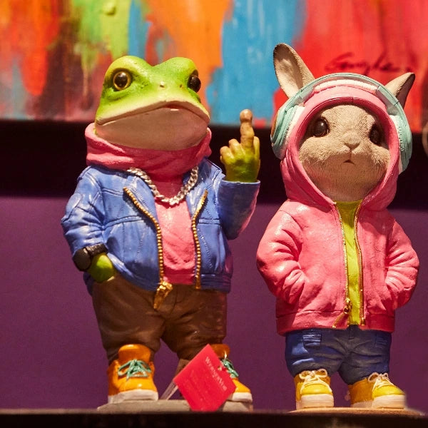Rapper Frog & Sis Rabbit Set