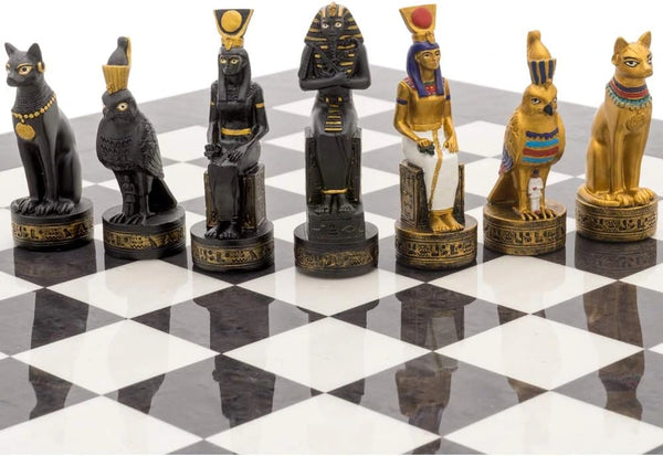 Wooden Briar Grey Board + The Ancient Egypt Hand Painted