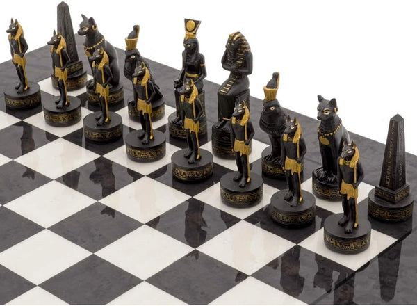 Wooden Briar Grey Board + The Ancient Egypt Hand Painted