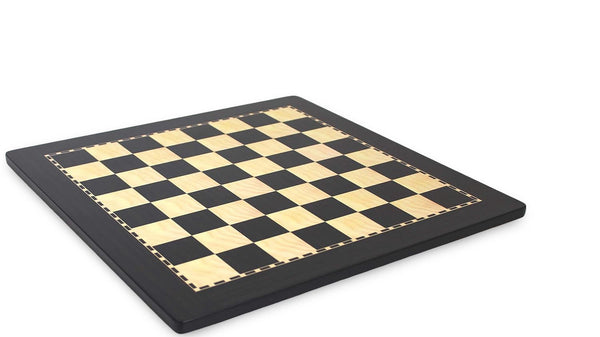 Hand Painted Metal Chess Pieces + Ebony effect wooden chessboard