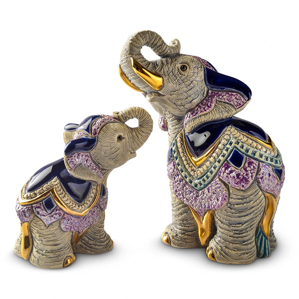 Indian Elephant & Baby Set