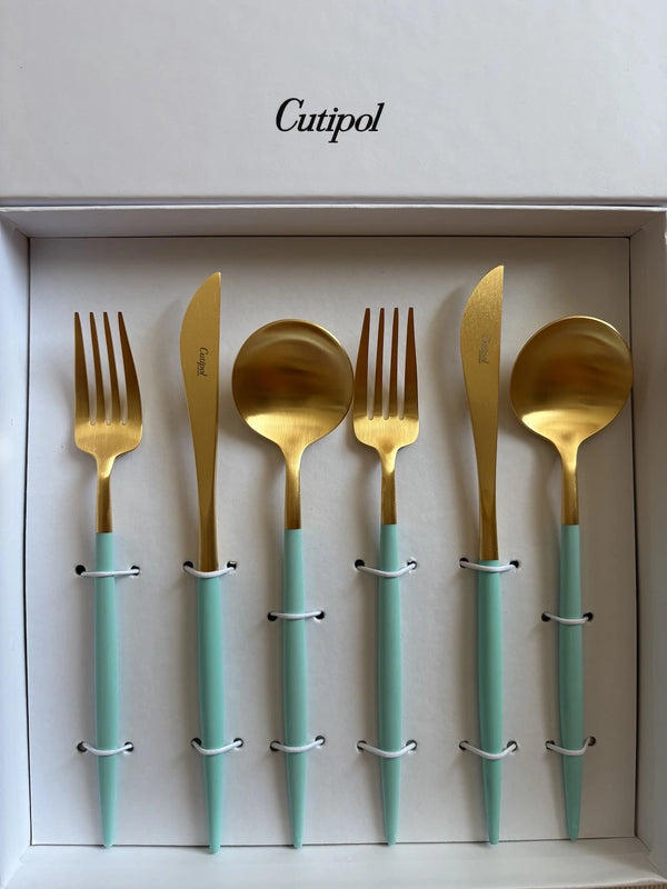Goa Turquoise Gold Plated 6 pcs. Set + Card box