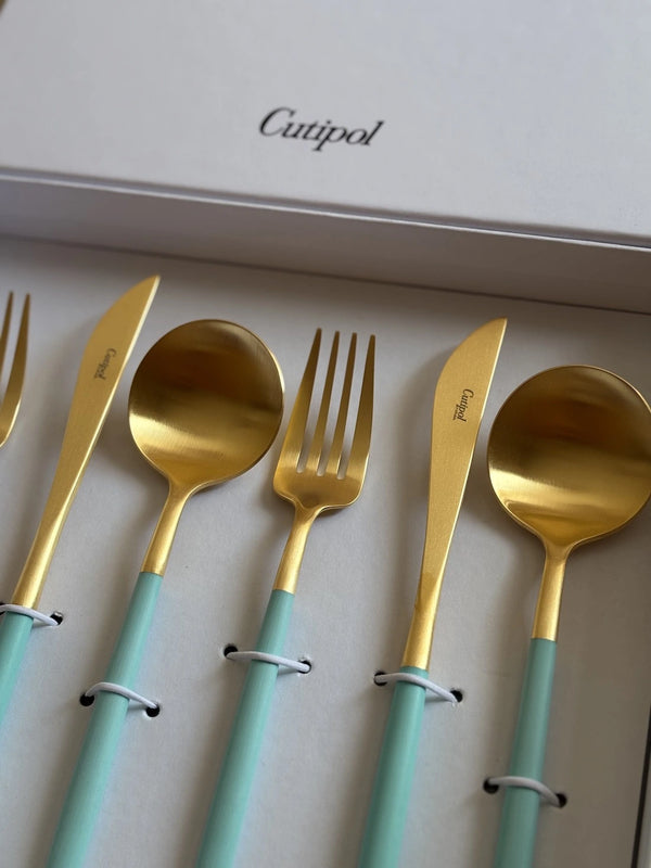 Goa Turquoise Gold Plated 6 pcs. Set + Card box