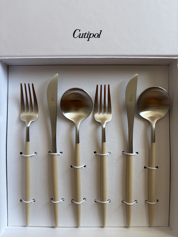 Goa Ivory Silver Plated 6 Pcs. Set + Card box