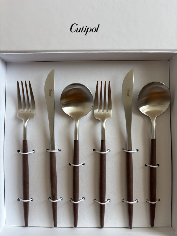Goa Brown Silver Plated 6 pcs. Set + Card box