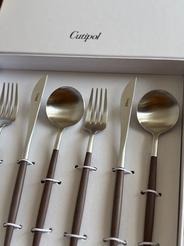 Goa Brown Silver Plated 6 pcs. Set + Card box