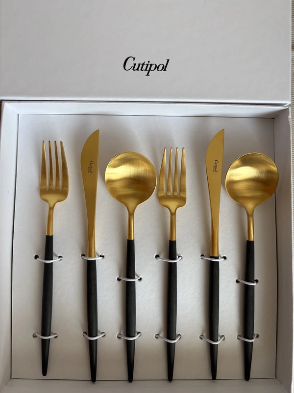 Goa Black Gold Plated 6 pcs. Set + Card box