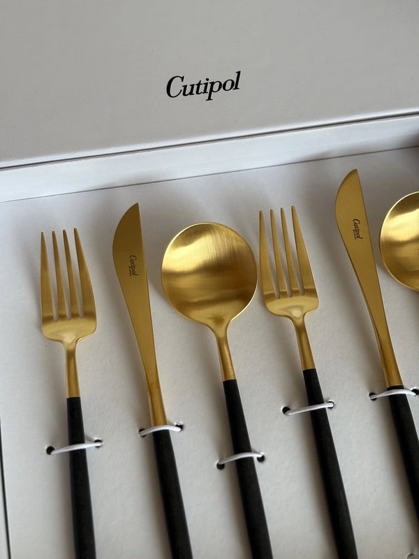 Goa Black Gold Plated 6 pcs. Set + Card box