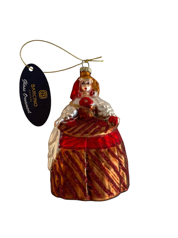 Set of 6 Christmas Menina Mosaic Ornaments