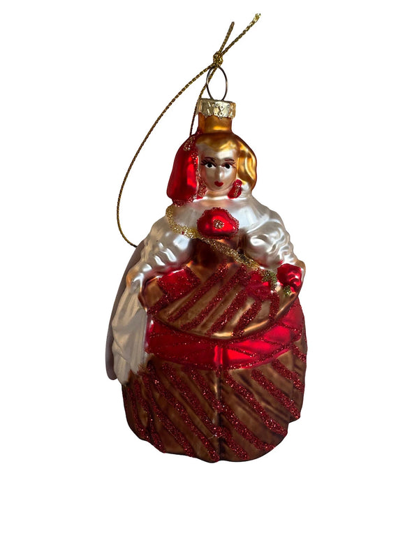 Set of 6 Christmas Menina Mosaic Ornaments