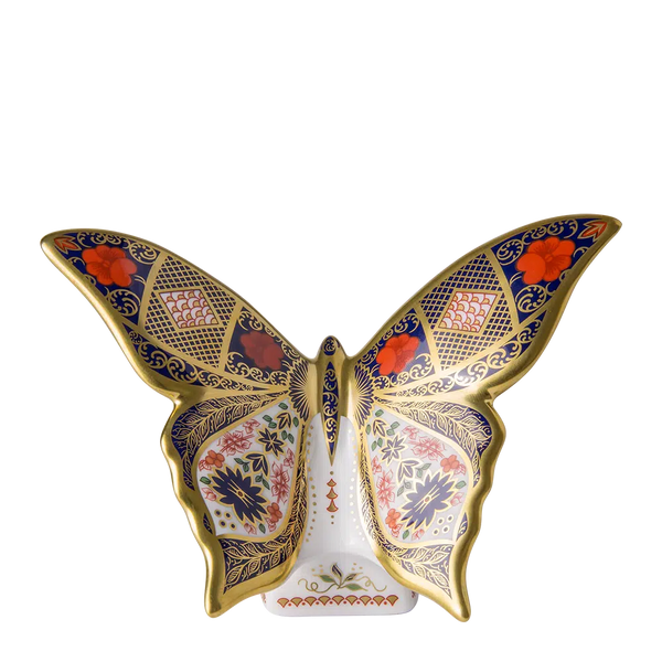 Old Imari Solid Gold Band Butterfly