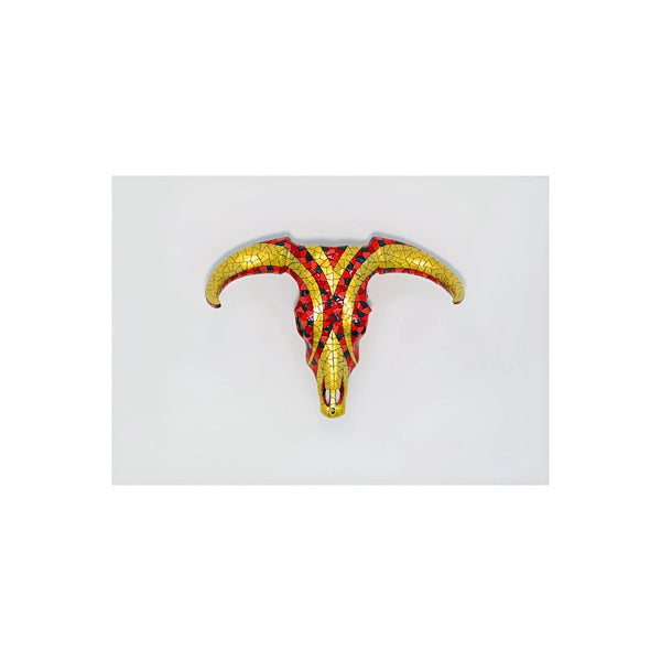 Carnival Red Gold Skull Bull