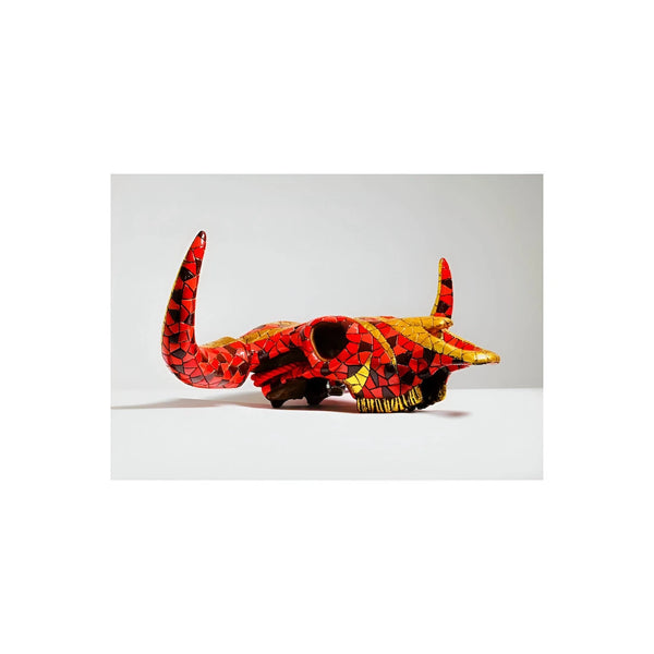 Carnival Red Gold Skull Bull