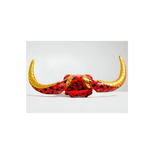 Carnival Red Gold Skull Bull