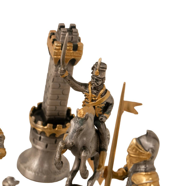 Emperor Of Roman Empire Unique Chess Set Bronze Gold 24 Karat