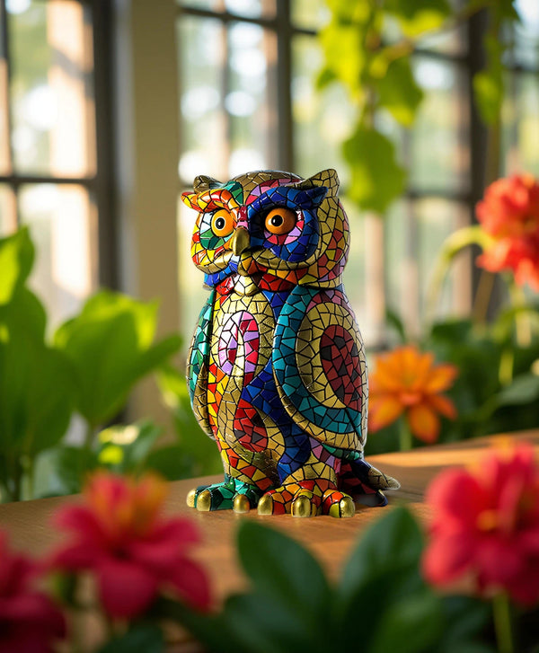 Carnival Mosaic Owl All measurements