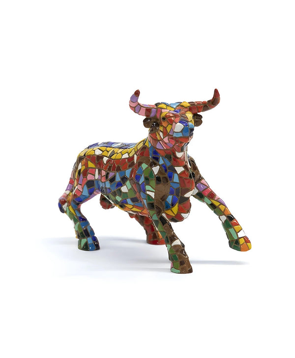 Classic Colourful Mosaic Bull
