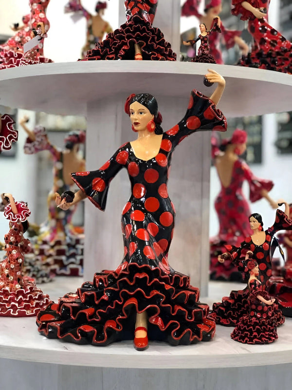 Classic Flamenco Dancer Black Dress All Measurements