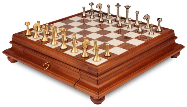 Futuristic Medium Set + Wooden Marble Chessboard