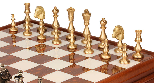 Oriental Medium Set + Wooden and marble chessboard