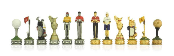 Hand Painted Pewter Chess Pieces + Leatherette Chess Board