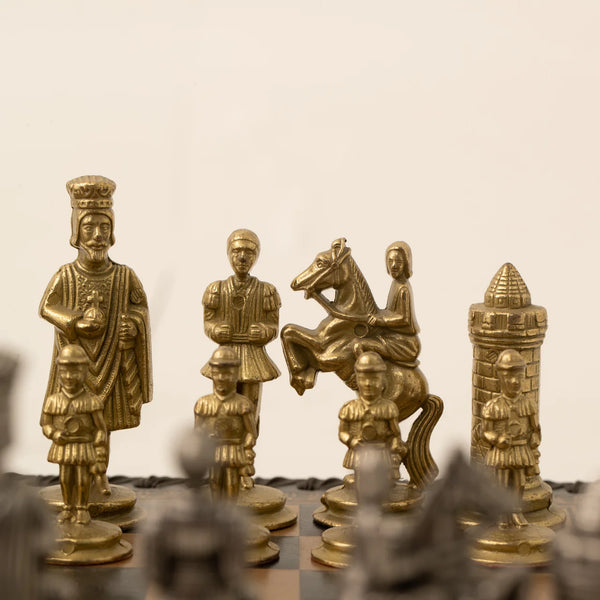 Camelot Chess Set + Leatherette chessboard