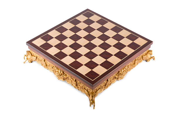 Roman Empire Style Wooden Metal Chessboard Box