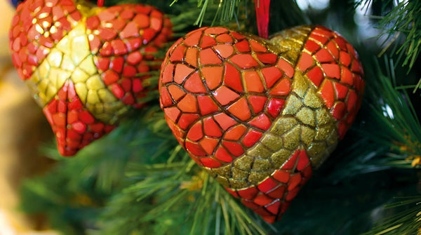 Set of 3 Christmas Mosaic Ornaments