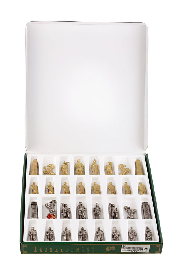 Romans VS Barbarians Set + Briar Walnut Wood Chessboard