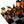 Load image into Gallery viewer, Plexiglass Chess Set Black Dark Orange Small