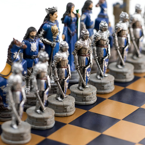 The King Arthur Set +Luxurious Leatherette Chessboard Box