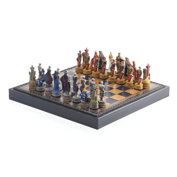 The King Arthur Set +Luxurious Leatherette Chessboard Box