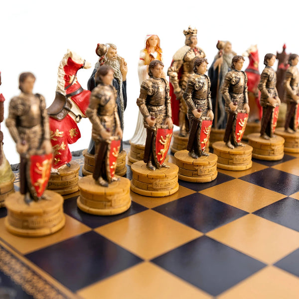 The King Arthur Set +Luxurious Leatherette Chessboard Box