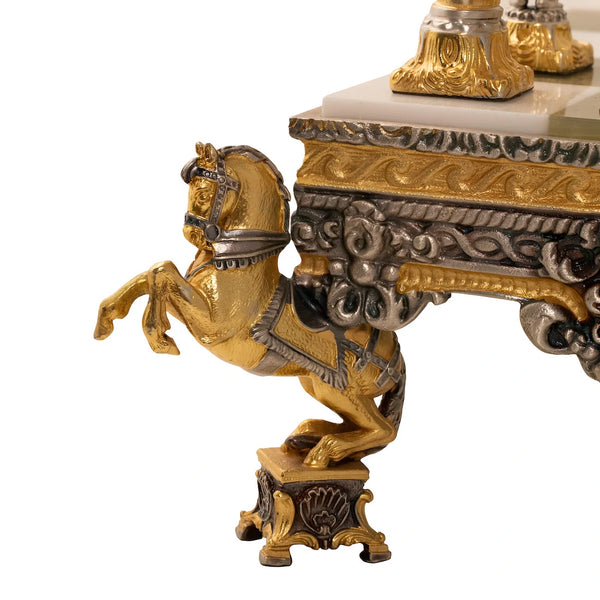 Roman Empire Unique Chess Set Bronze Gold 24 Karat