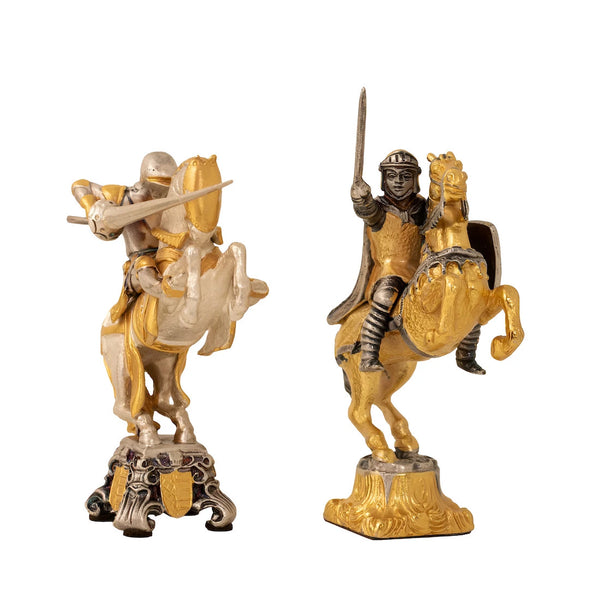 Roman Empire Unique Chess Set Bronze Gold 24 Karat