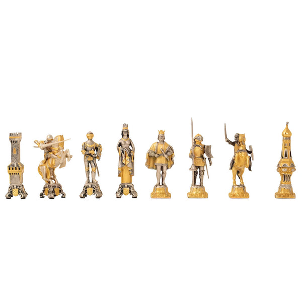 Roman Empire Unique Chess Set Bronze Gold 24 Karat
